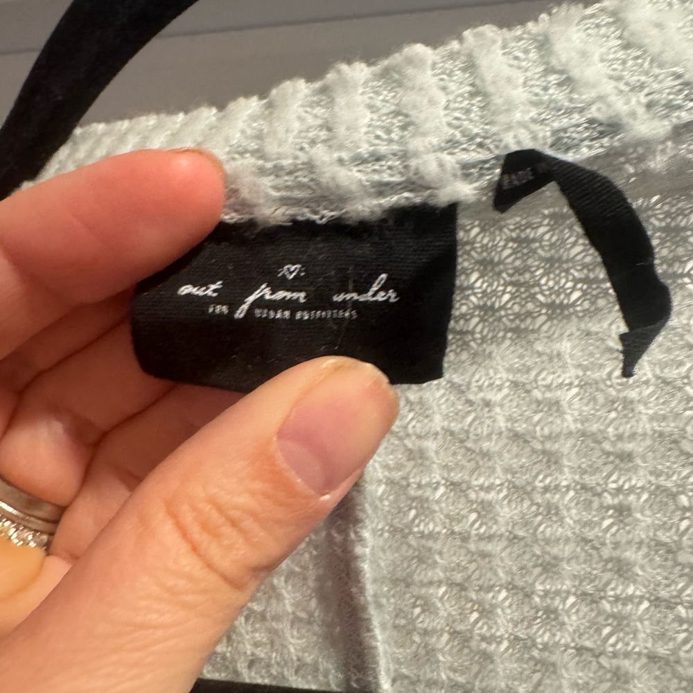 Urban outfitters women’s oversized thermal button down. Front top tie up. - Picture 2 of 5